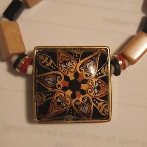 Enamel benders necklace